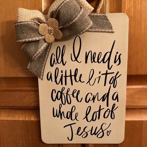 Hand Crafted Wooden Sign